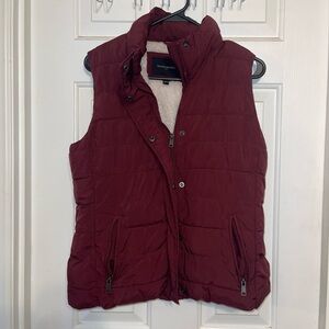 Banana Republic Maroon Quilted Vest